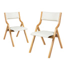 Levede 2x Dining Chairs Foldable PU Leather Kitchen Chair Lounge Room Vintage