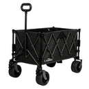 Lambu Folding Trolley Wagon Cart Outdoor Camping Shopping Beach Cart Black