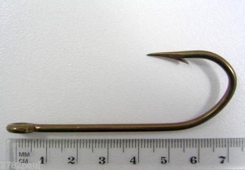 1 Box of Mustad 4190 Bronze Kendal Kirby Fishing Hooks