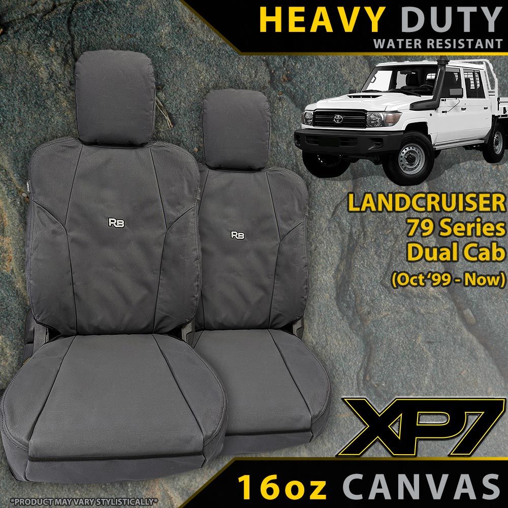 Razorback 4x4 XP7 Heavy Duty Canvas 2x Front Seat Covers suitable for