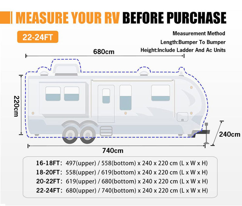 SAN HIMA 22-24ft Caravan Cover 4 Layers