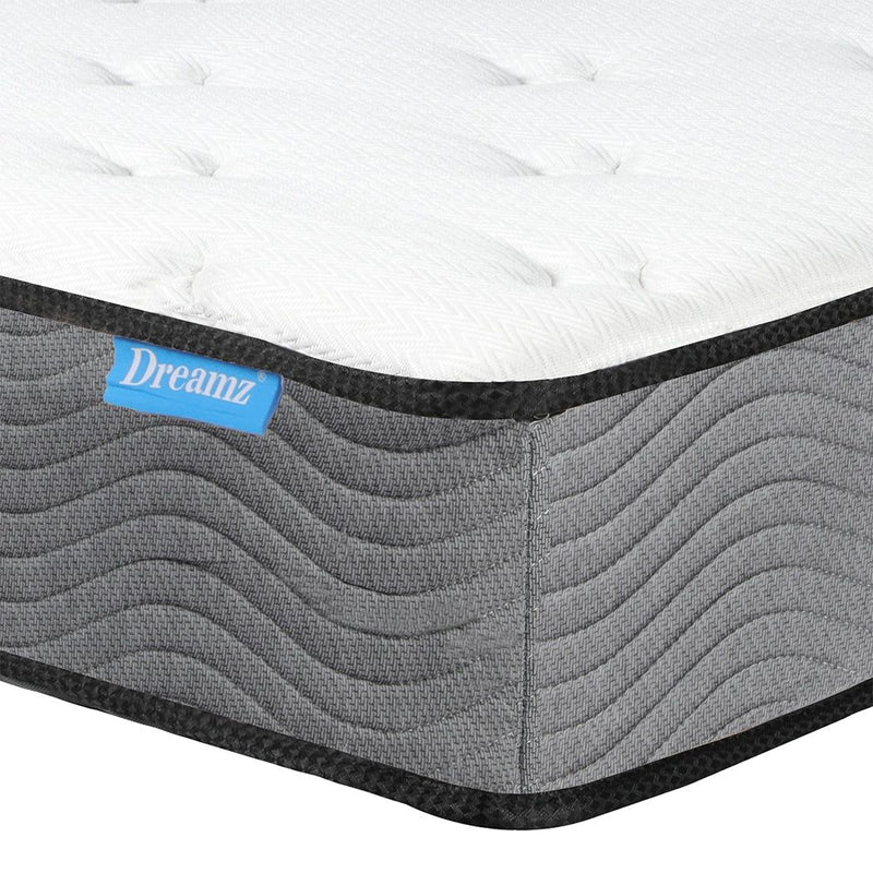 Dreamz Spring Mattress Pocket Bed Top Coil Sleep Foam Extra Firm Single 23cm