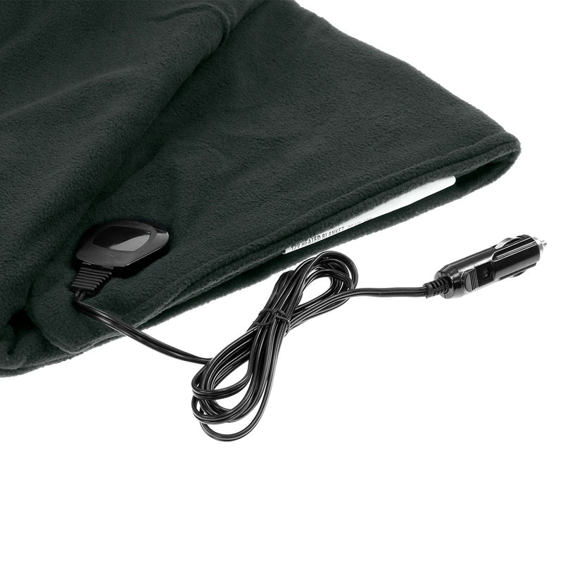 Laura Hill Heated Electric Car Blanket 150x110cm 12V - Black