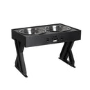 Pawz Elevated Pet Feeder Food Water Double Bowl Adjustable Height Raised Stand