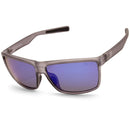 North Beach Felix Satin Crystal Grey/Blue Mirror Polarised Unisex Sunglasses