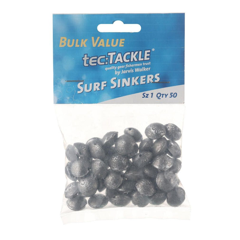50 Pack of Jarvis Walker Size 1 Surf Sinkers - Value Pack