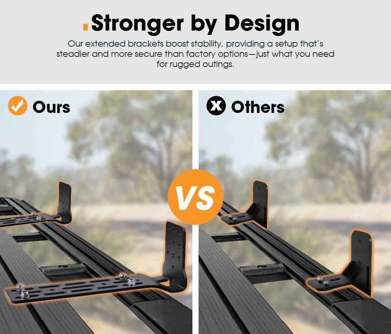 San Hima 4X Long Awning "L" Bracket For 180 & 270 Awnings Powder Coated Steel 4X4