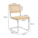 Levede 8x Rattan Chair Dining Chairs Cesca Replica Cantilever Modern Backrest