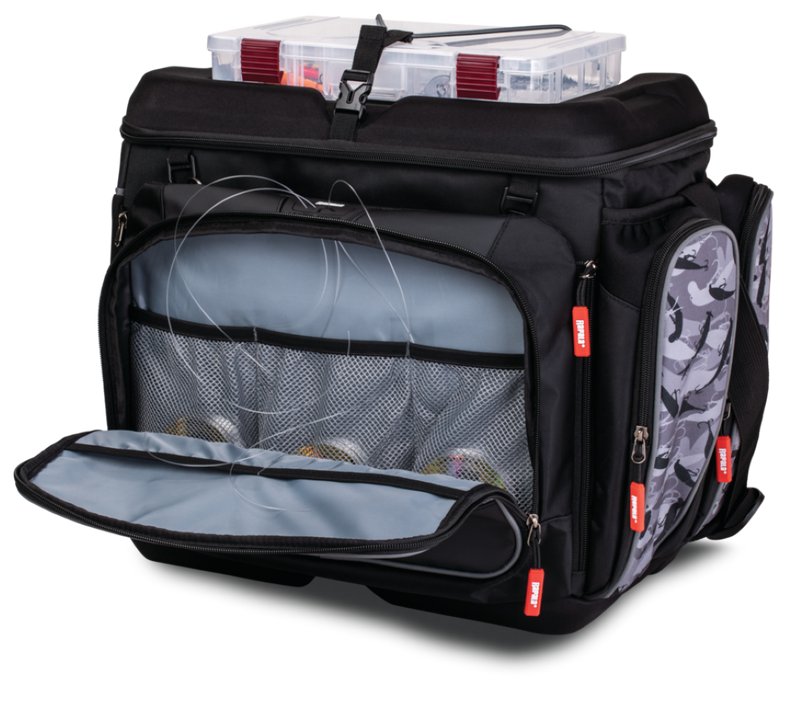 Rapala LureCamo Magnum Fishing Tackle Bag with Moulded Waterproof Bottom and Lid