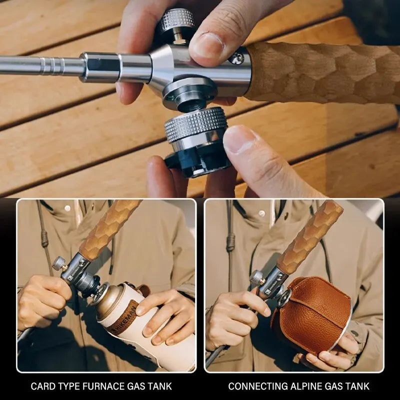 Three-Stage Outdoor Gas Burner Torch Silver
