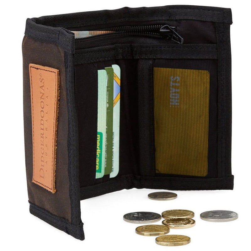 Didgeridoonas Australian Oilskin Tri-fold Velcro Closure Wallet