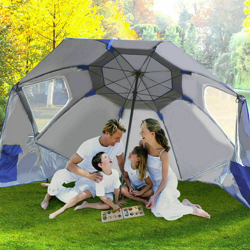 Large Beach Umbrella with Side Walls