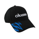 Okuma Black Motif Cotton Fishing Cap with Adjustment Strap - Fishing Hat