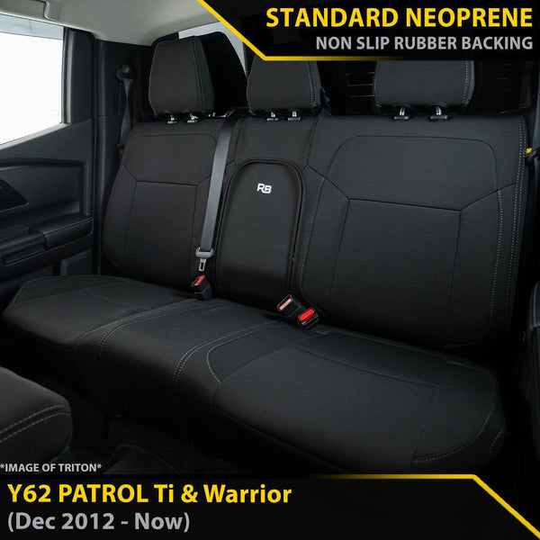 Nissan Patrol Y62 Ti & Warrior GP4 Neoprene 2nd Row Seat Covers