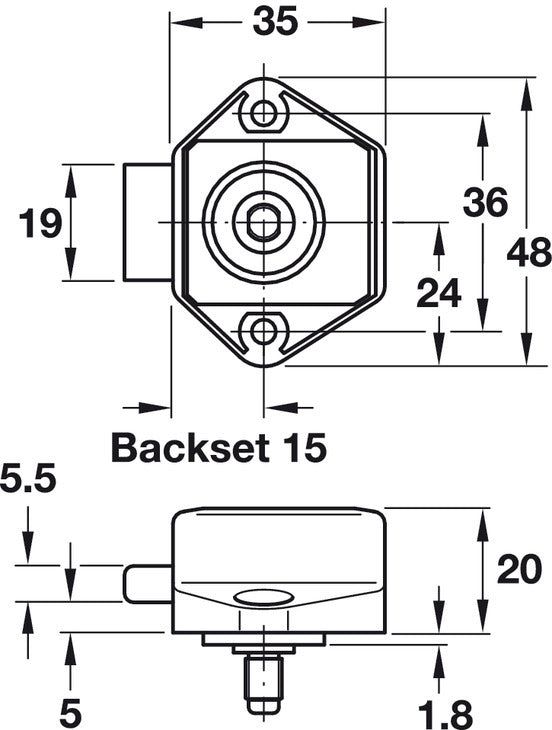 Mini Push Button Catch - Matte Nickel