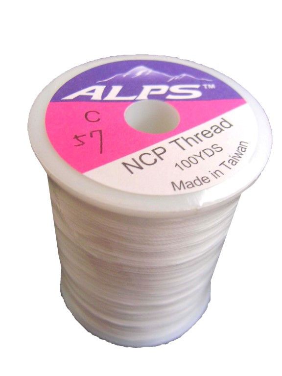 Alps 100yds of White Rod Wrapping Thread - Size C (0.2mm) Rod Binding Cotton