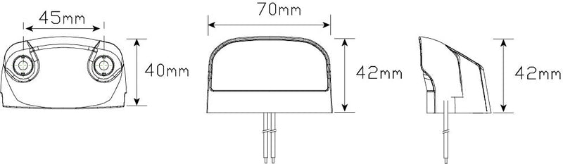 LED Autolamps 41BLMB Licence Lamp, 12-24 Volt, Single Bulk