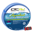 COAST RV Aquaduct 15m Blue Drinking Water Hose with Kit Fittings - 12mm