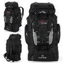 80L Travel Backpack Waterproof Outdoor Pack Black