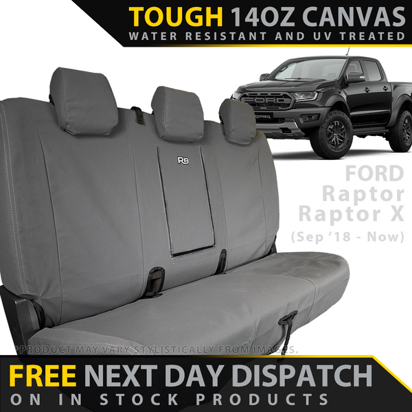 Ford Ranger Raptor Retro Canvas Rear Row Seat Covers (In Stock)
