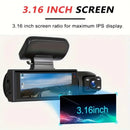 1080P Dual Camera Dash Cam for Cars with 32GB Memory Card