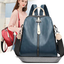 Women’s Soft PU Leather Fashion Backpack Blue