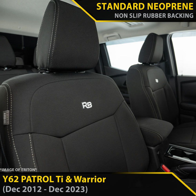 Nissan Patrol Y62 Ti & Warrior GP4 Neoprene 2x Front Row Seat Covers