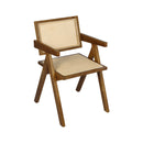 Levede 1x Armchair Dining Chair Wicker Wooden Chairs Rattan Accent Lounge Seat