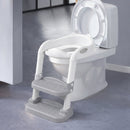 Bopeep Kids Toilet Ladder Toddler Training Step Stool Soft Seat Non Slip Grey