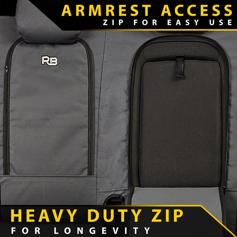 Razorback 4x4 XP7 Heavy Duty Canvas Rear Seat Covers Suitable for a Isuzu D-MAX RT (SX, EX, LS-M, LS-U, LS-Terrain, X-Runner - May 2012 - Jun 2020)