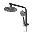 Traderight Group  Shower Head High Pressure Set Rain Round Brass Taps Mixer Handheld WELS Black