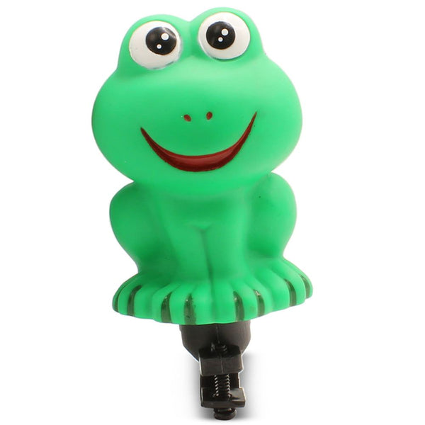 Squeezy Handlebar Mounted Green Frog Shaped Bike Horn for Kids Bikes