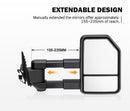 SAN HIMA Extendable Towing Mirrors Gen2 for Toyota Hilux 2015-Current N80