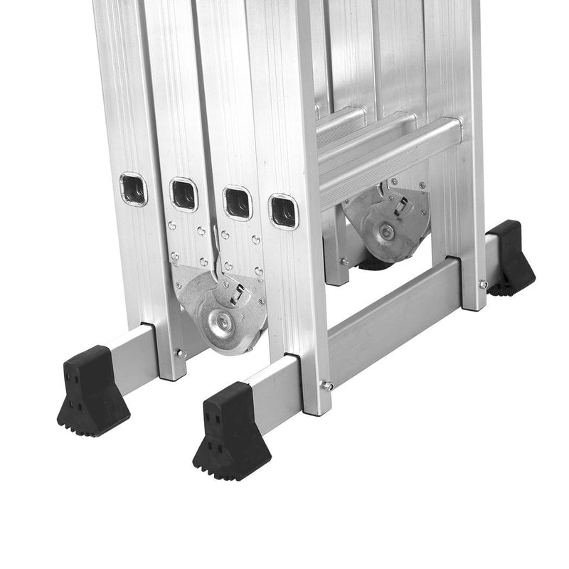 Traderight Multi Purpose Ladder Aluminium Folding Platform Extension Step 4.7m