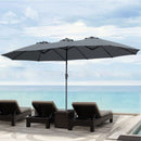 Mountview Patio Umbrella Twin Outdoor Garden Pool Sun Shade Stand Double-Sided