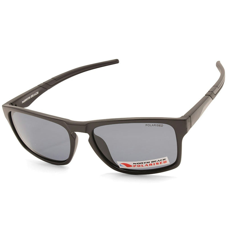 North Beach Humpy Satin Black/Grey Unisex Polarised Sunglasses 70729