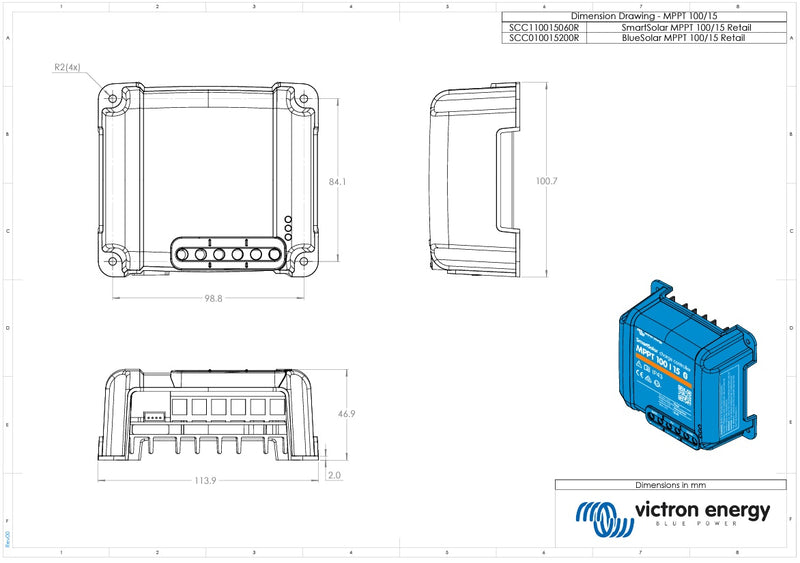 Victron 12/24V 15A SmartSolar MPPT 100/15 Bluetooth Solar Charge Controller