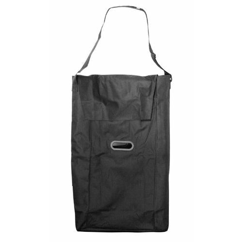 Black 3.8m Portable telescopic ladder with Hooks and carry bag
