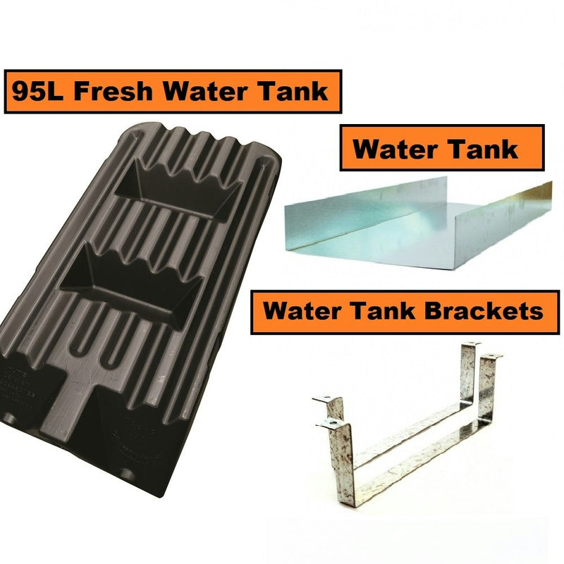 HUME Water Tank Pack 95L Fresh Water Tank + Tank Cover + One Pair Tank Brackets