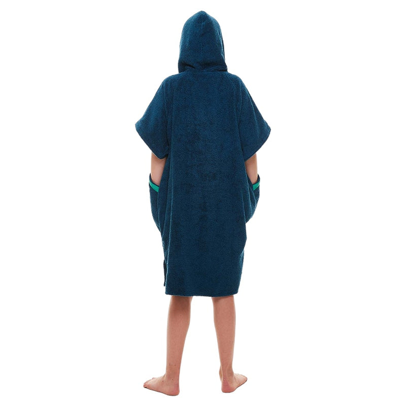 Kids Towelling Change Robe - Navy