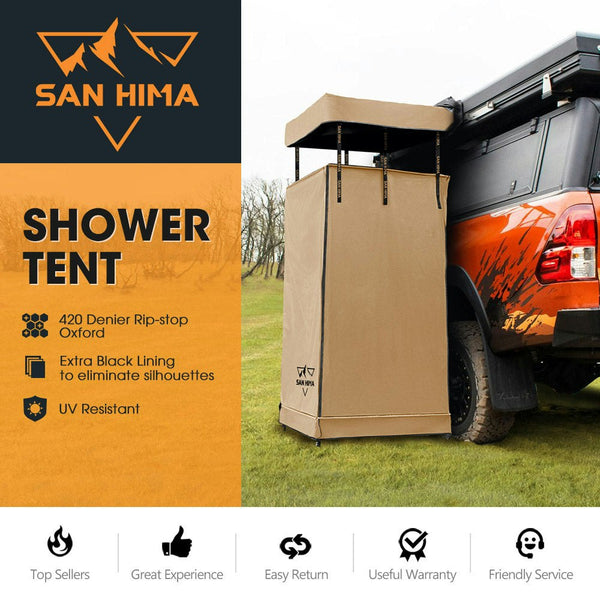 SAN HIMA Camping Shower Tent Ensuite Change Room Awning Fold-Out Instant