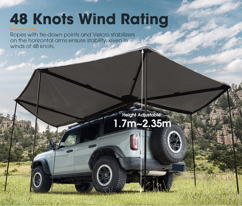 San Hima 270 Degree Free-Standing Awning 600D Double-Ripstop Oxford 4WD UPF50+