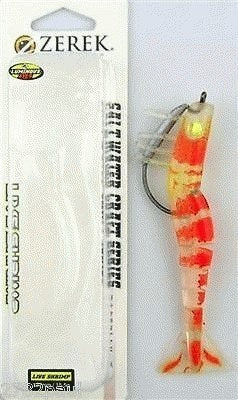 127mm Zerek Live Shrimp Pre Rigged Lumo Eyes Jointed Body Lure