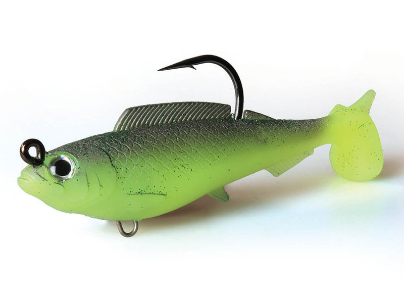 4 Inch Zman HerculeZ Soft Swimbait Fishing Lure - Rigged Soft Plastic Swimbait