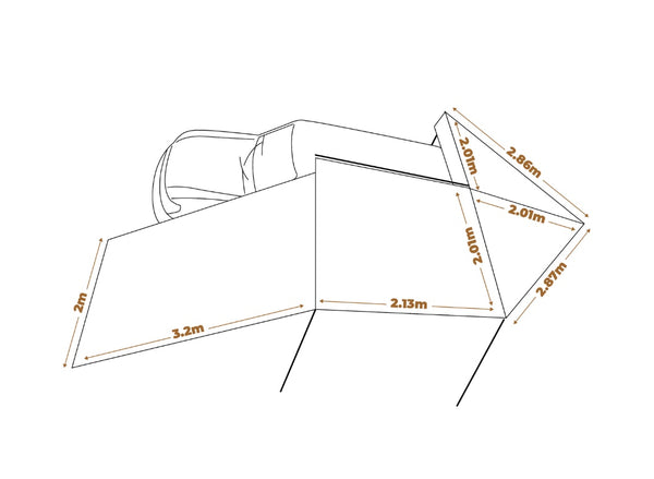 Oztrail Blockout 270 Awning Kit 2m (Kit)