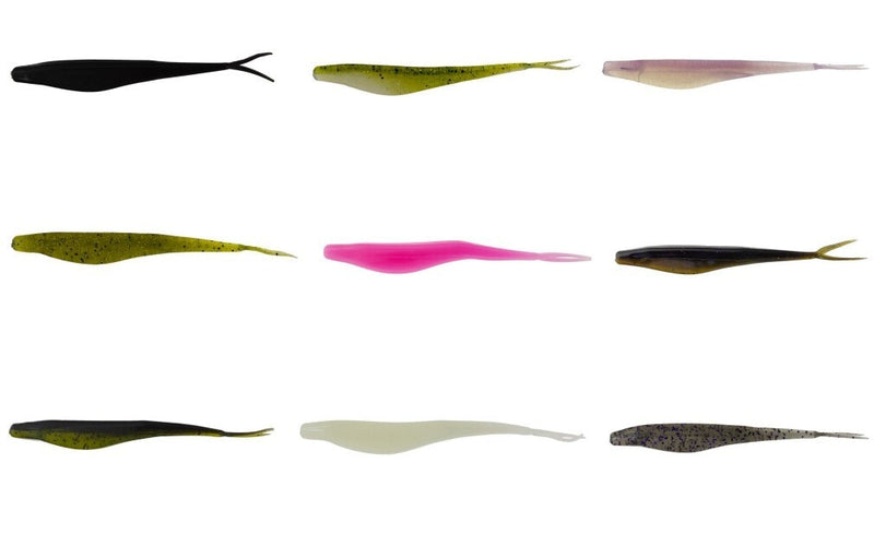 6 Pack of 6 Inch McArthy Tiddler Fluke Jerkbait Soft Plastic Lures