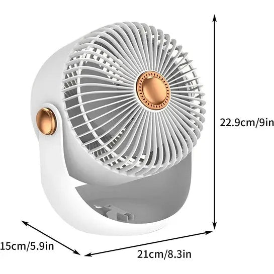 Camelion USB Rechargeable Portable Mini Fan - White