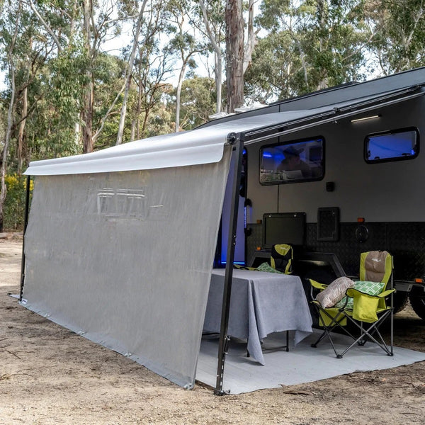 Aussie Traveller Sunblocker Long Side Wall - Grey - 4.27m (15')