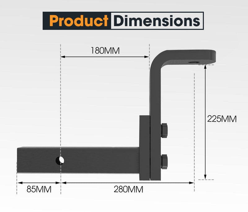 Adjustable Towbar Ball Mount Tongue 2 inch Hitch