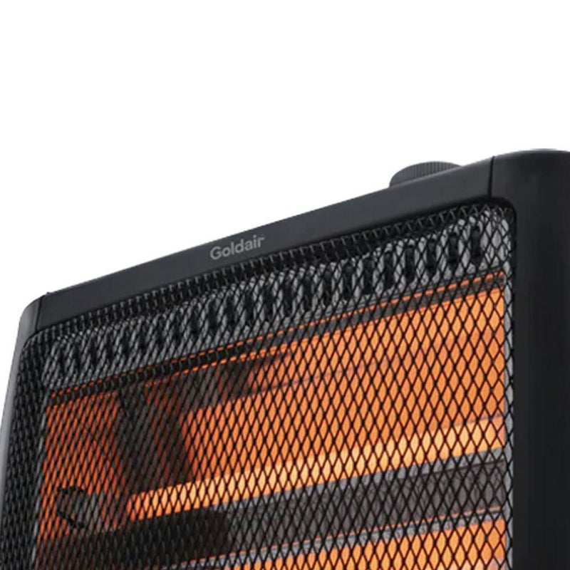 Goldair 35cm Select 2 Bar 800W Radiant Heater Home/Room/Lounge Heating Charcoal